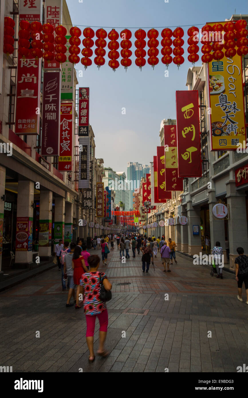 Straßenleben in Guangzhou, China Stockfoto