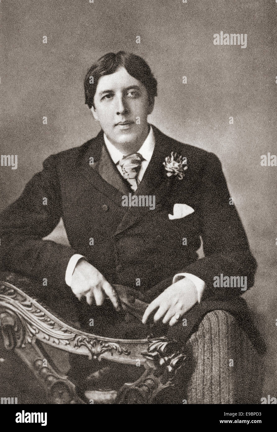 Oscar Fingal O'Flahertie Wills Wilde, 1854 – 1900.   Irischer Schriftsteller und Dichter, hier im Jahre 1892 zu sehen. Stockfoto
