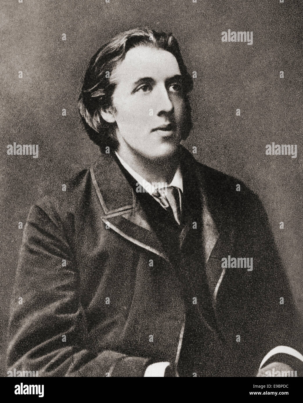Oscar Wilde, während seiner ästhetischen.  Oscar Fingal O'Flahertie Wills Wilde, 1854 – 1900.  Irischer Schriftsteller und Dichter. Stockfoto