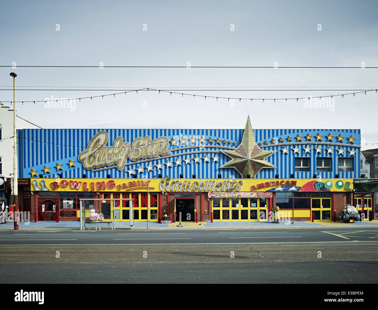 Bilder aus der Serie 'Vergnügen Prom' von Mark Reeves, Fotografien, die Erkundung der neuen Promenade Sanierung in Blackpool Stockfoto