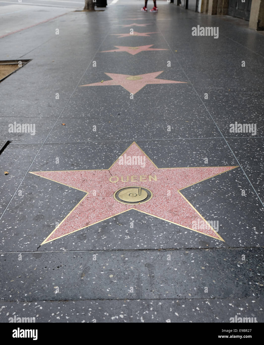 Queen-Rockgruppe Stern auf Hollywoods Walk of Fame Stockfoto