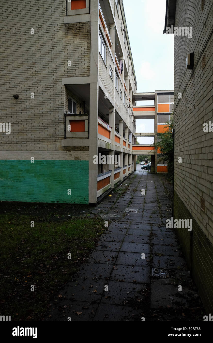 Sozialsiedlung Wohnungen in Southampton Coxford Immobilien Stockfoto