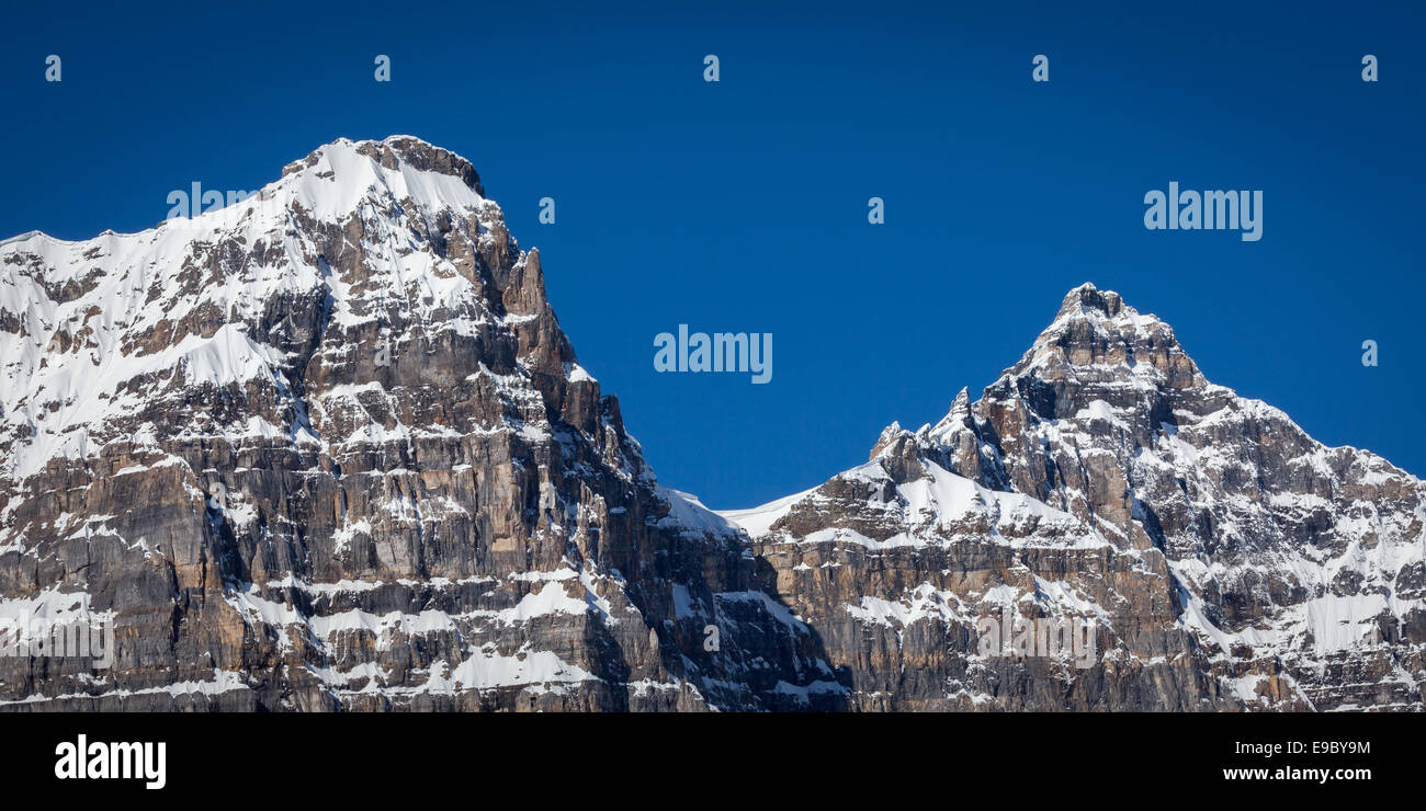 Blick auf die Rocky Mountains, Banff Nationalpark, Alberta, Kanada, Nordamerika. Stockfoto