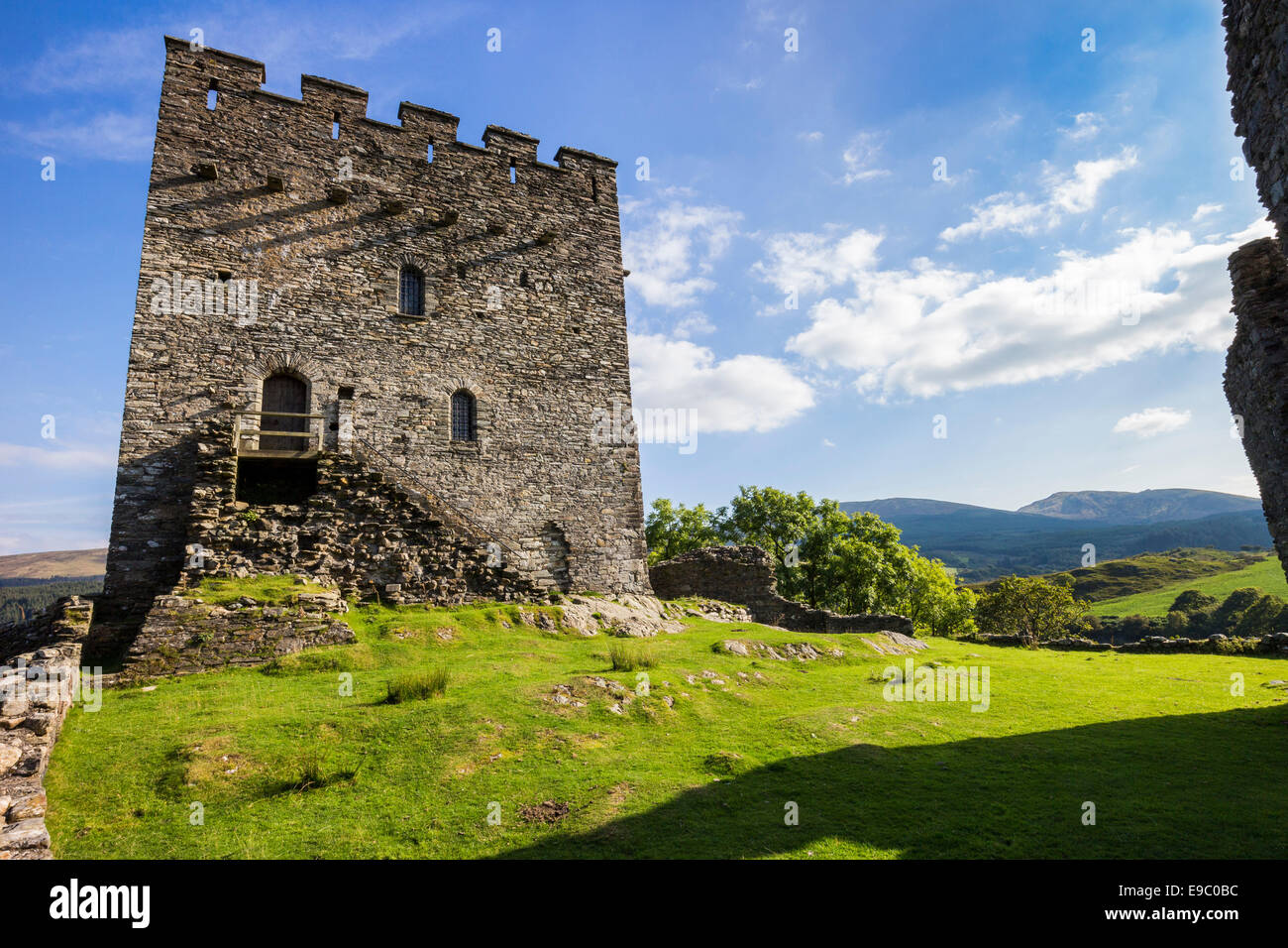Dolwyddelan Schloss Conwy Wales UK Stockfoto