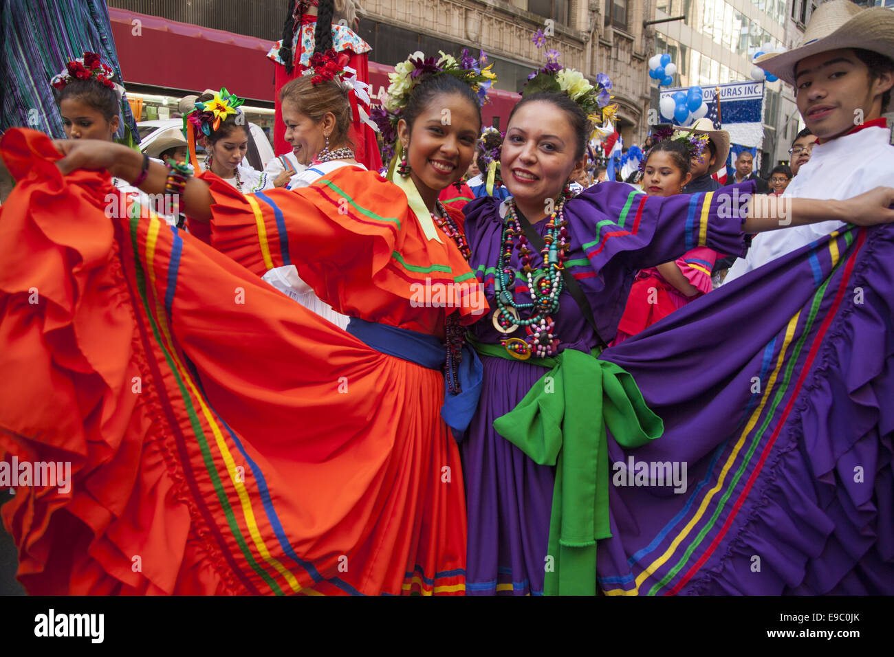 Hispanische Day Parade auf der 5th Avenue in New York City Stockfoto