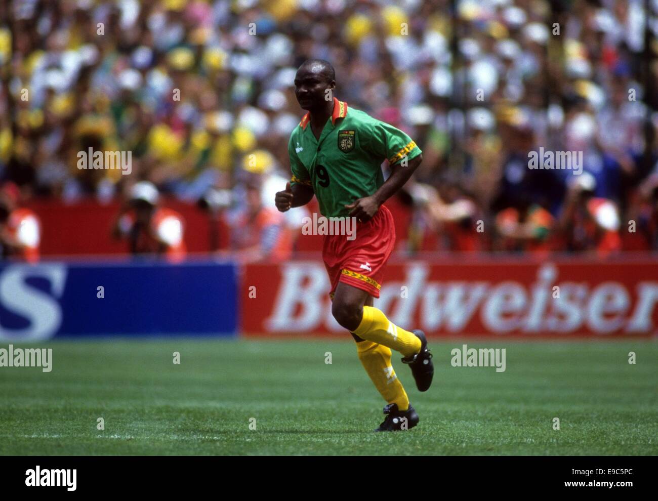 24.06.1994 San Francisco, Kalifornien, USA. Roger Milla (Kamerun) während der Welt-Cup-Finale 1994, Stockfoto