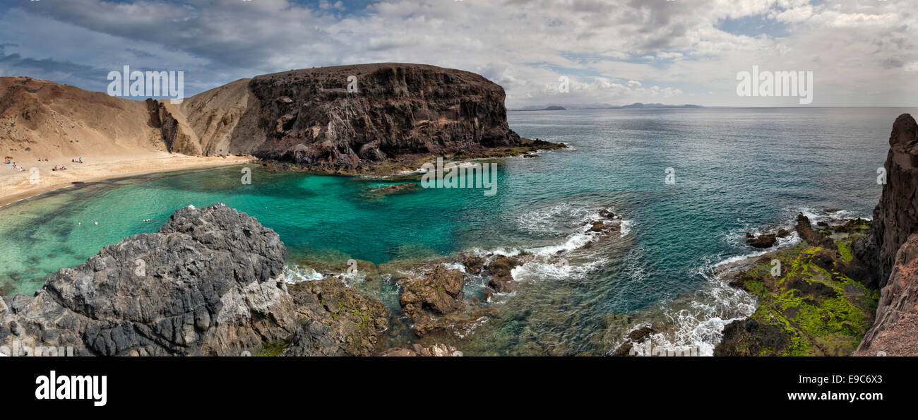 Papagayo-Strand im Naturpark "Los Ajaches" Lanzarote, Kanarische Inseln, Spanien, Stockfoto