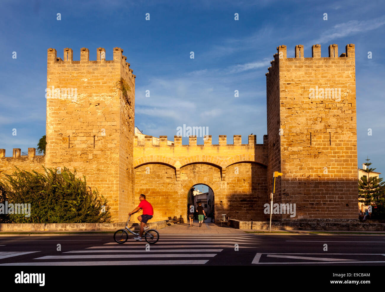 Mittelalterliche Stadt Wände, Alcudia, Mallorca - Spanien Stockfoto