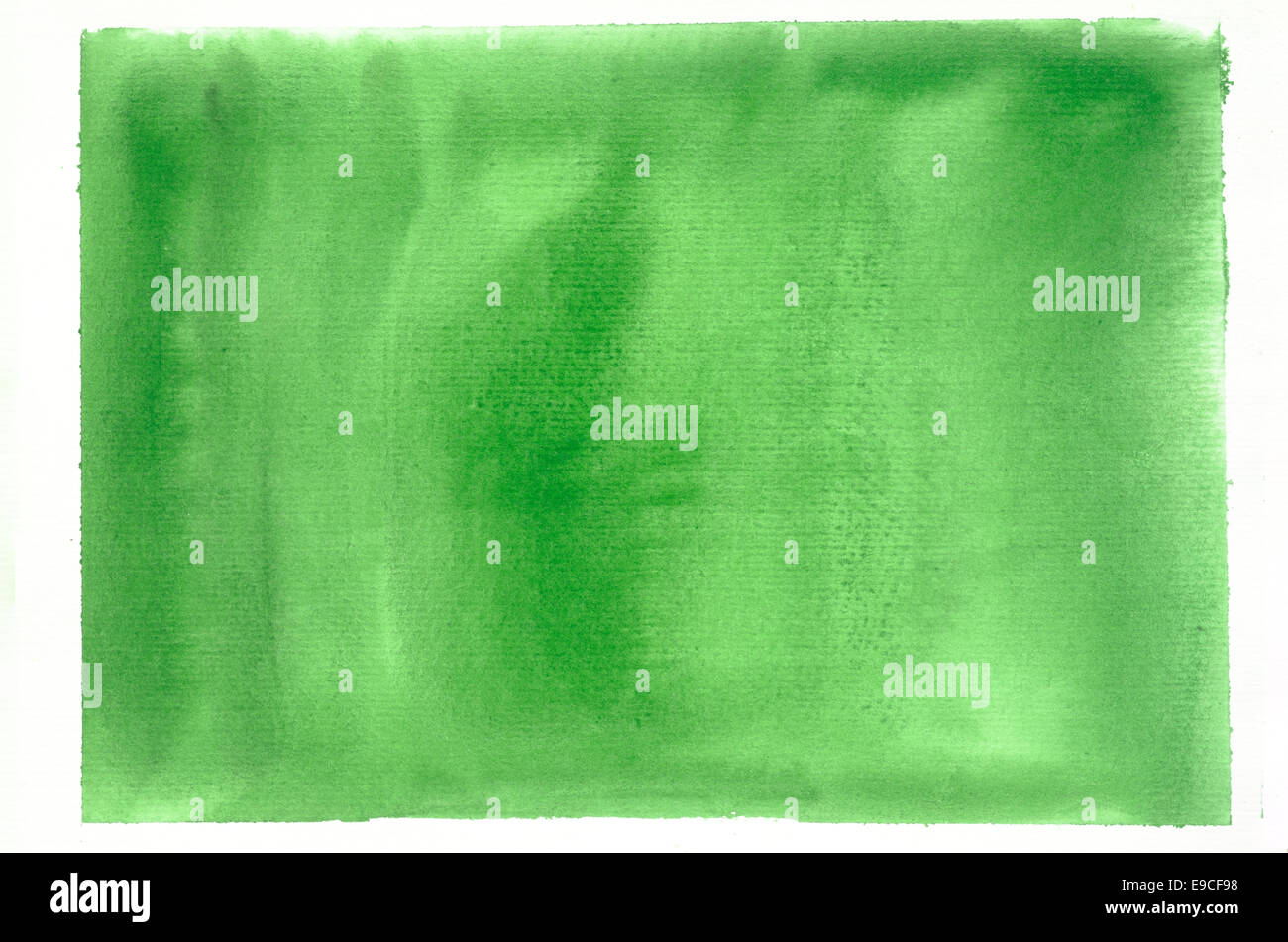 grünen Hintergrund der Aquarellmalerei Textur Stockfoto