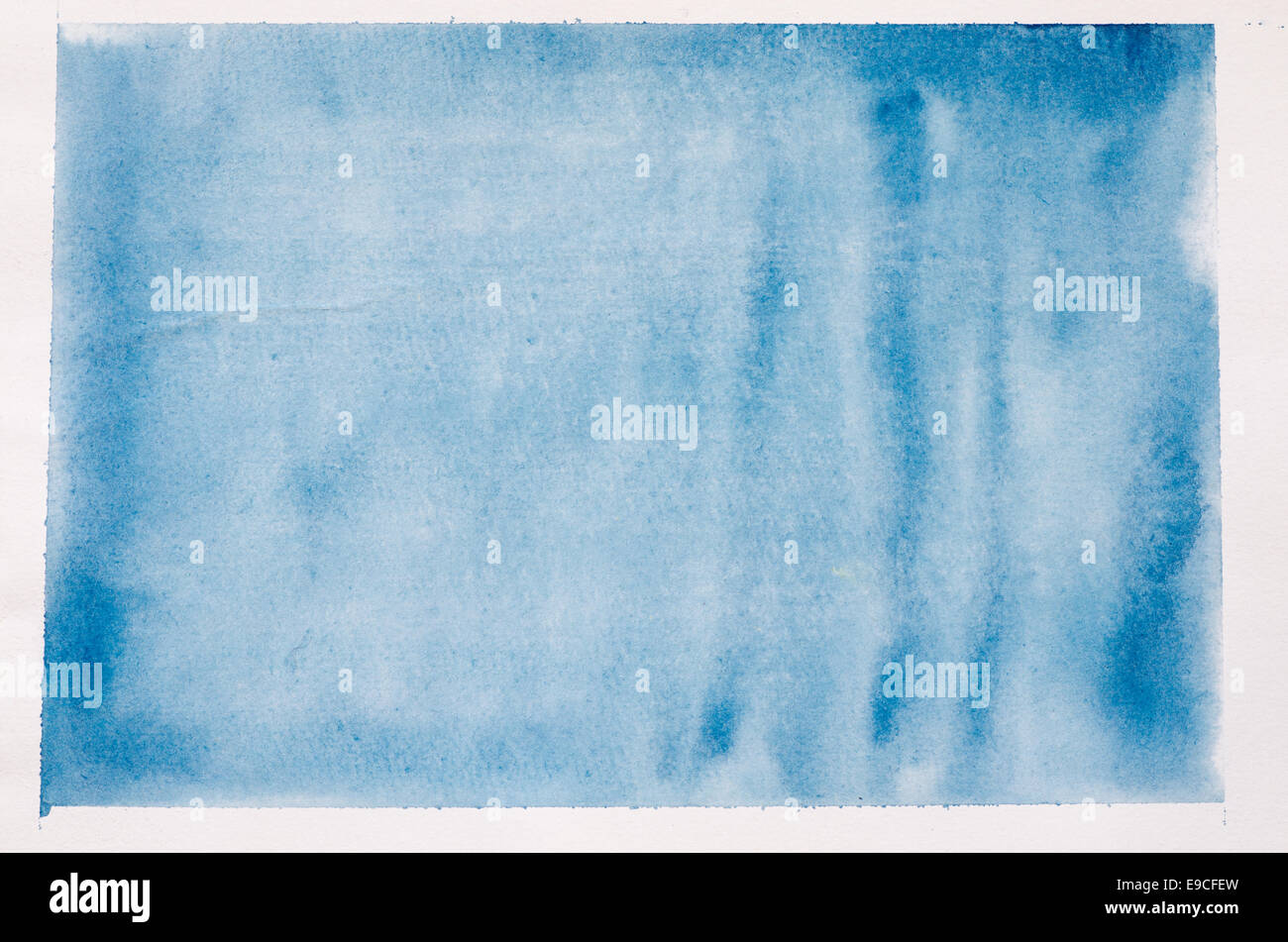 blauem Hintergrund der Aquarellmalerei Textur Stockfoto