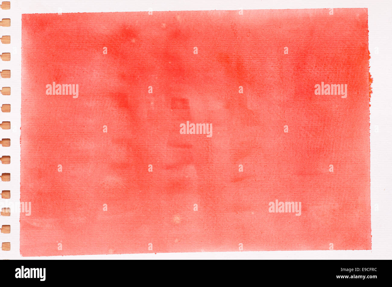 roten Hintergrund der Aquarellmalerei Textur Stockfoto