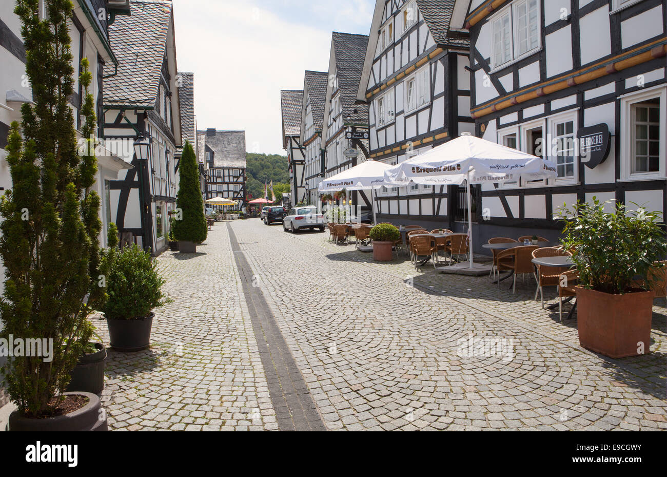 Historischer Stadtkern, Alter Flecken, Freudenberg, Siegerland Region, North Rhine-Westphalia, Deutschland, Europa Stockfoto