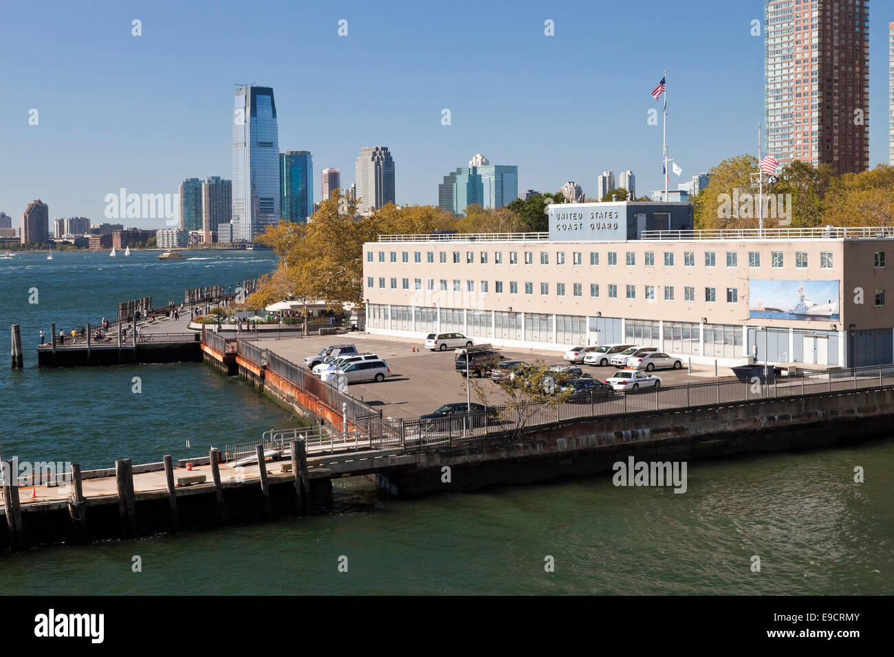 Vereinigte Staaten Küstenwache Gebäude in New York und Jersey City Stockfoto
