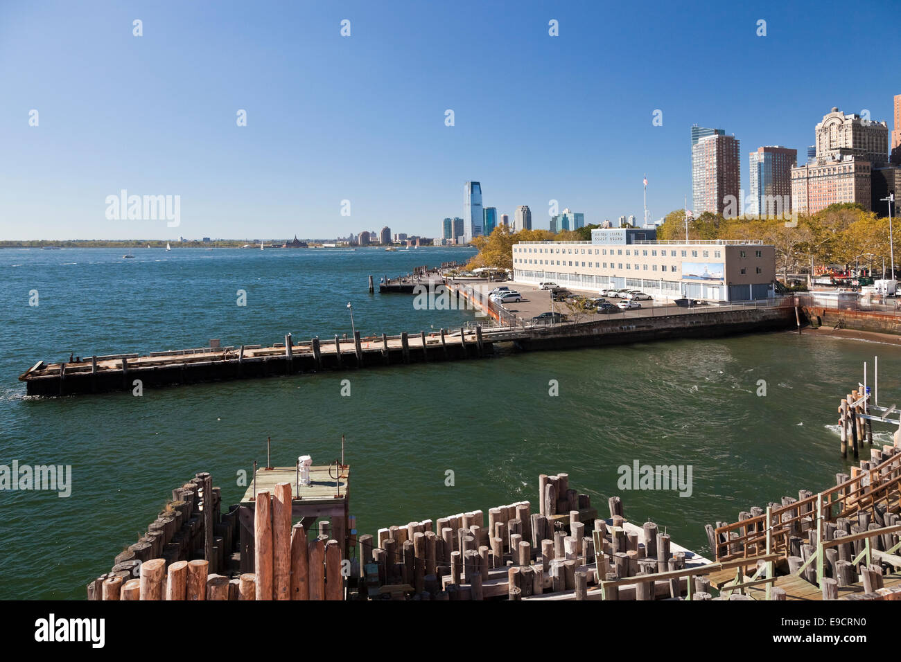 Vereinigte Staaten Küstenwache Gebäude in New York und Jersey City Stockfoto
