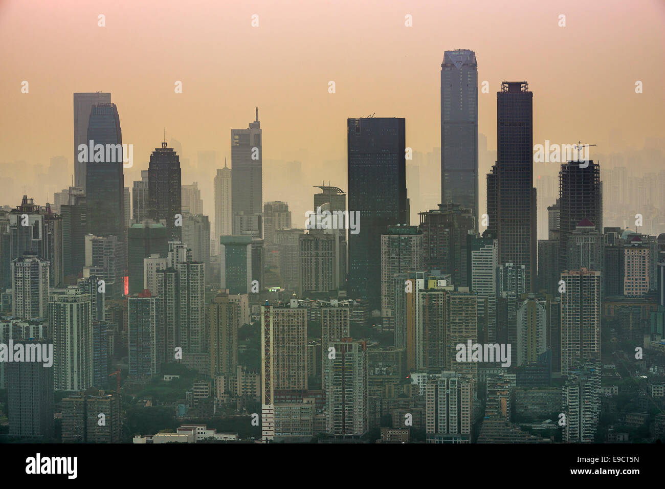 Skyline von Chongqing, China. Stockfoto