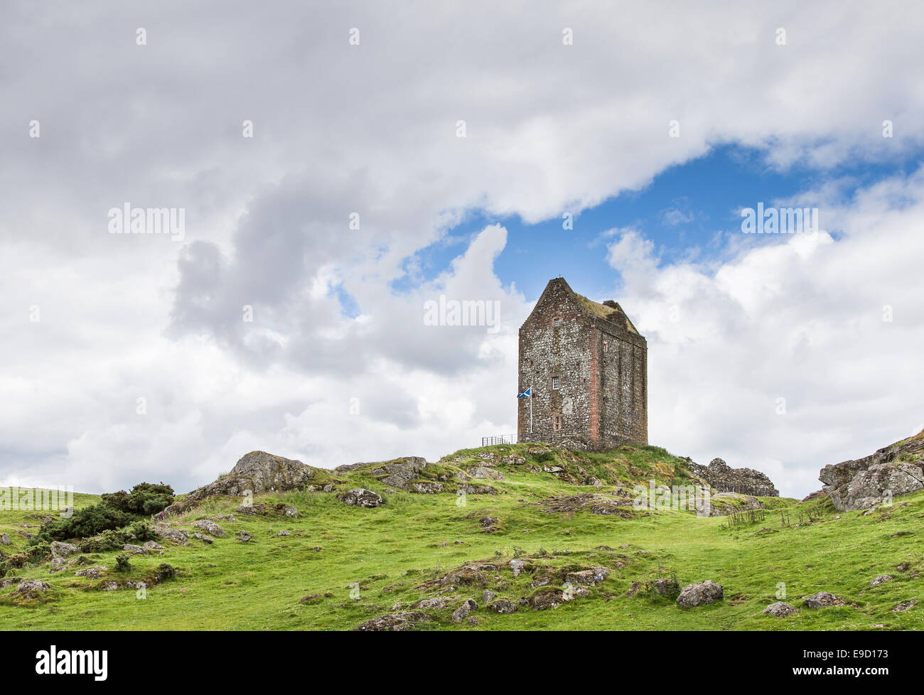 Smailholm Turm In den Scottish Borders. Stockfoto