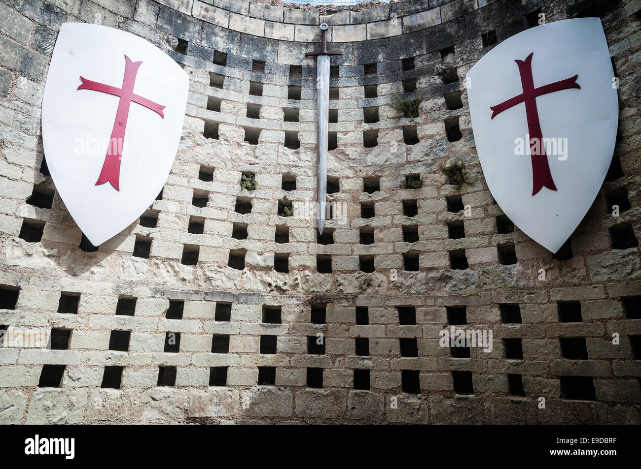 Templer in Chinon Stockfoto