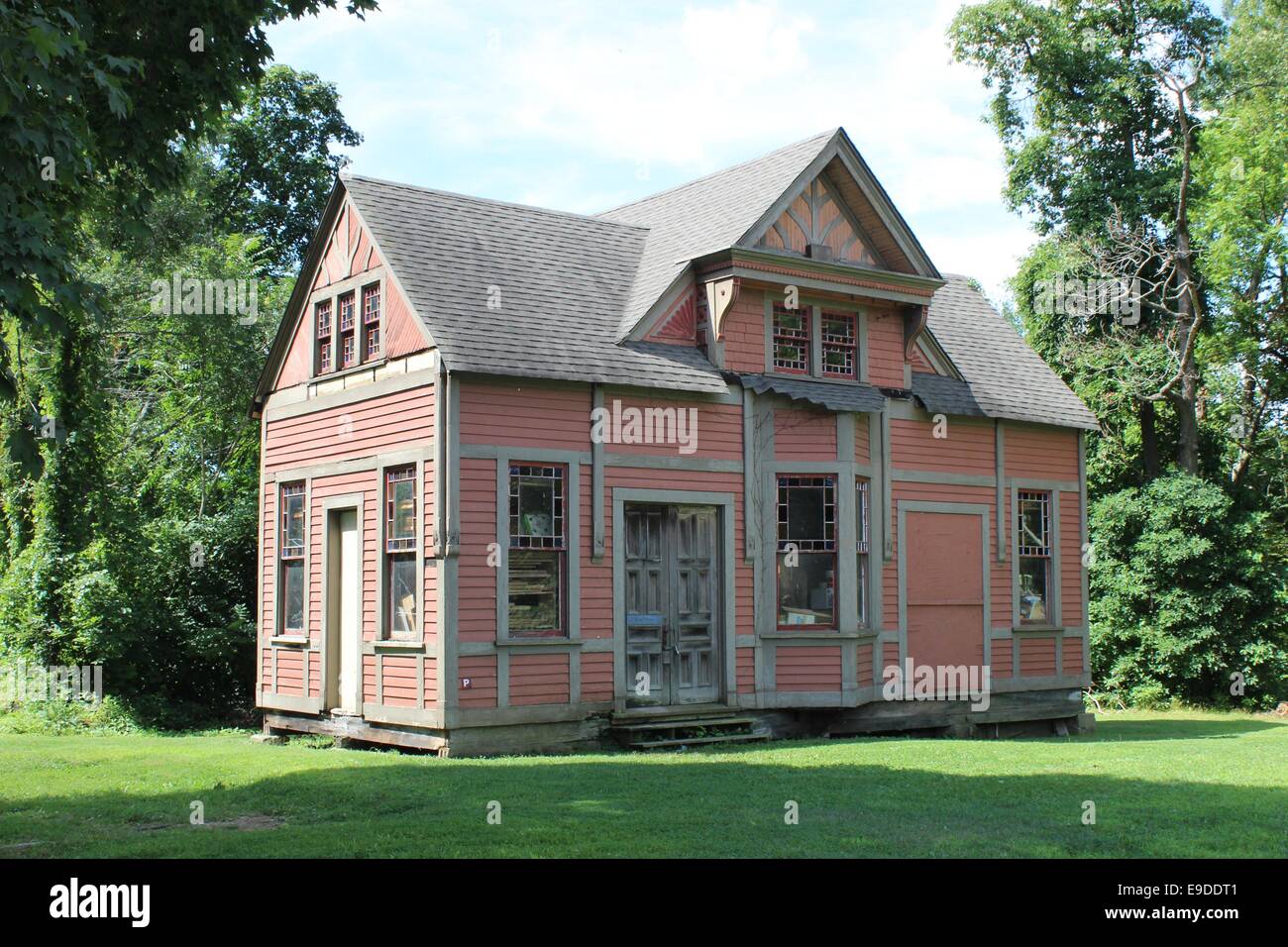 Neuen Dorp Bahnhof, erbaut 1889, jetzt im historischen Richmondtown, Staten Island, New York Stockfoto