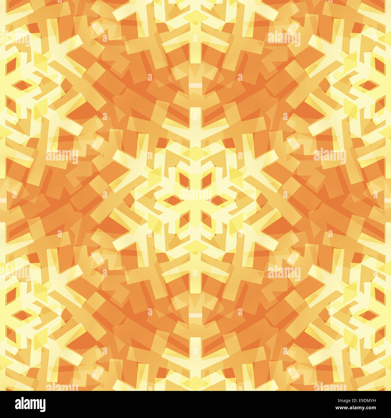 Glänzend Gold leichte Schneeflocken nahtlose Muster für Weihnachten quantenelektronische Stockfoto