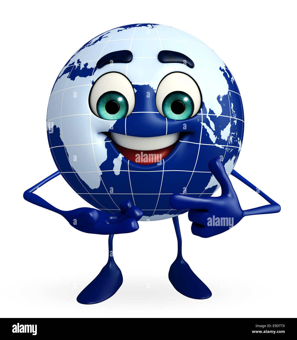 Cartoon Charakter der Erde zeigen Stockfoto