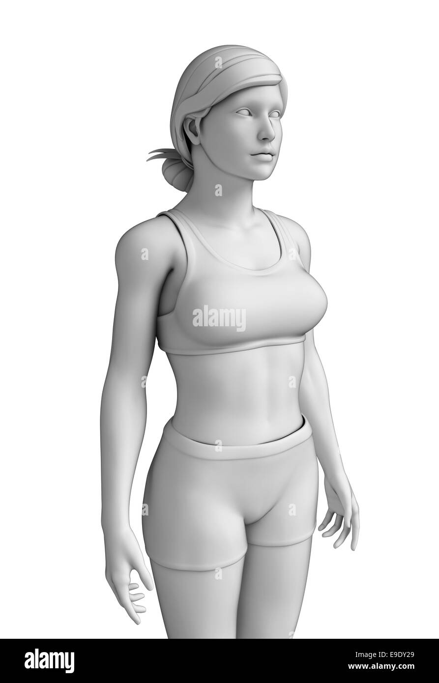 Darstellung des weiblichen Körpers artwrok Stockfoto