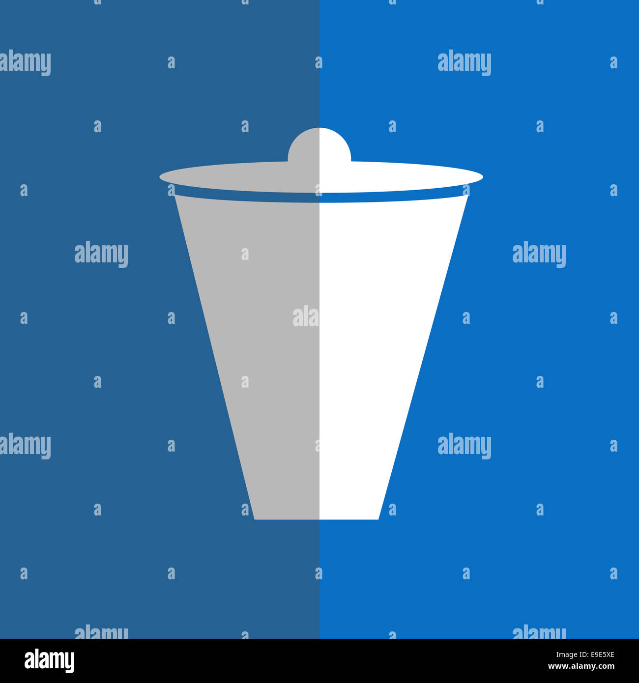 Flache Papierkorb Stockfoto