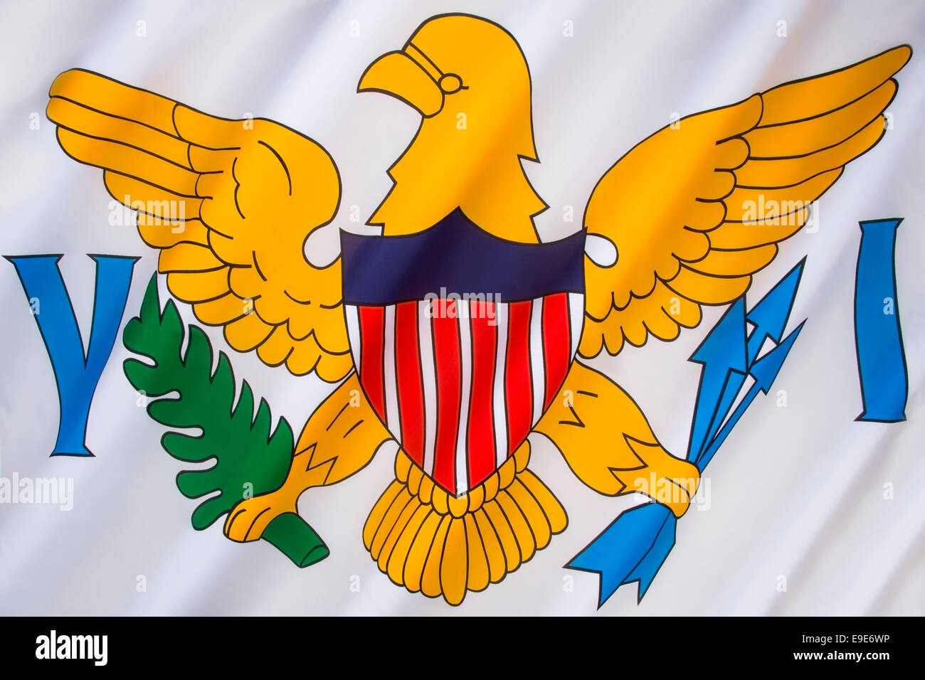 Flagge der United States Virgin Islands Stockfoto