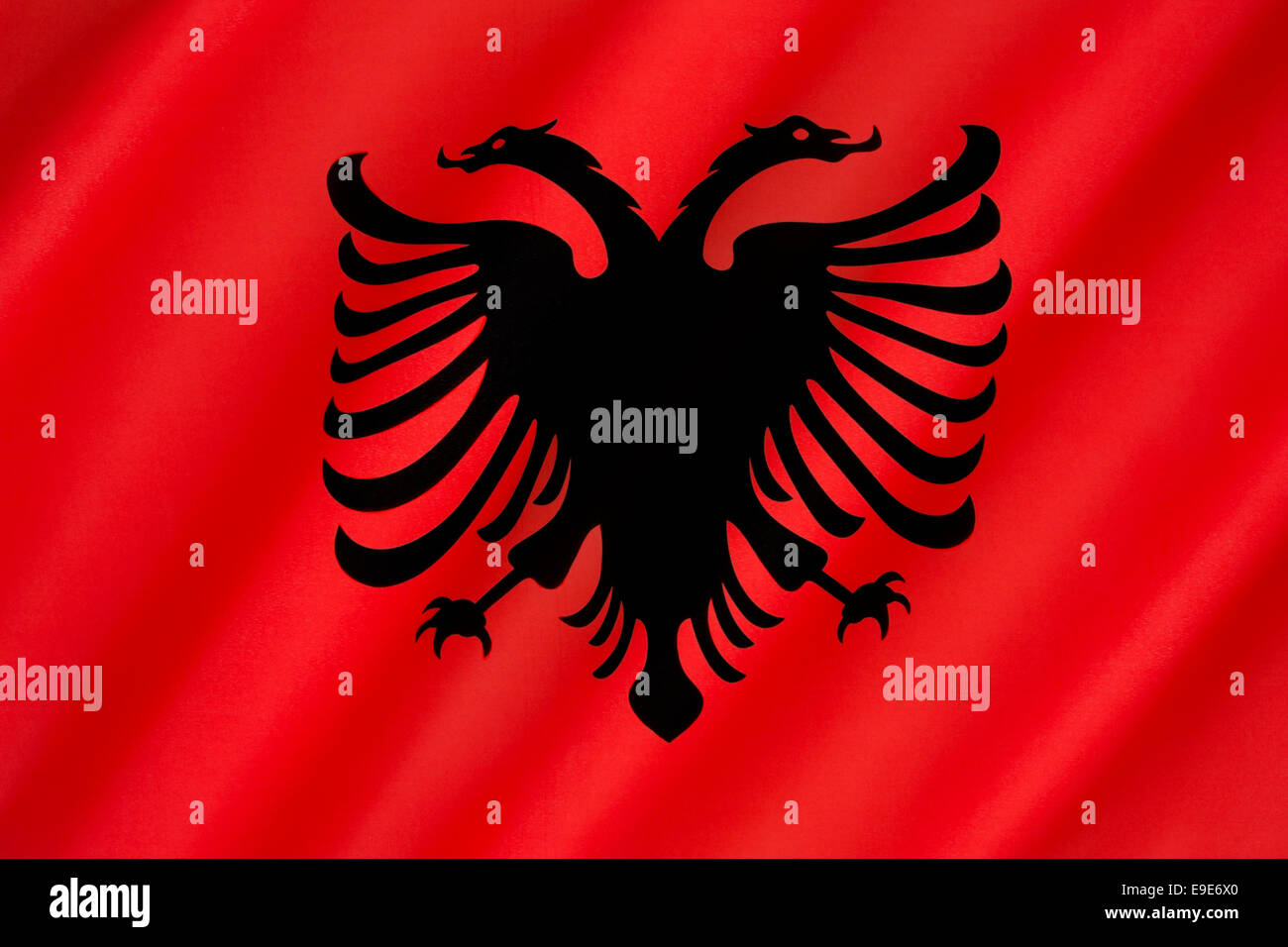 Flagge von Albanien Stockfoto