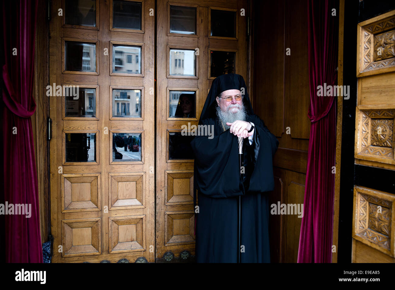 Thessaloniki, Griechenland. 26. Oktober 2014. Verherrlichung Zeremonie in der Kirche Saint Demetrius der Patron Saint of Thessaloniki, Griechenland am 26. Oktober 2014. Bildnachweis: Konstantinos Tsakalidis/Alamy Live-Nachrichten Stockfoto