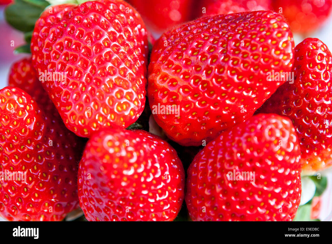 Erdbeere closeup Textur Stockfoto