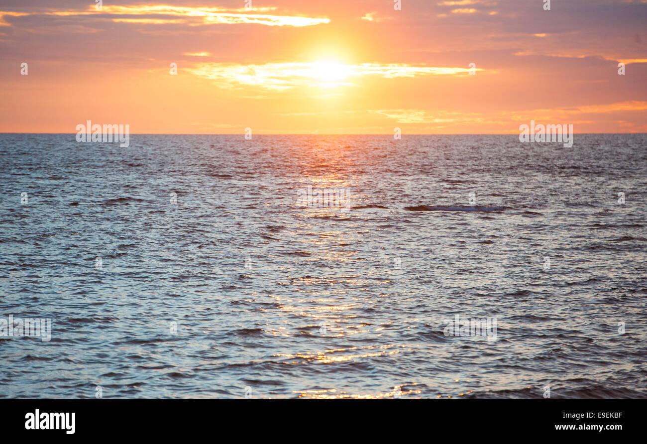 Sonnenuntergang über Cardigan Bay, aberystwyth Stockfoto