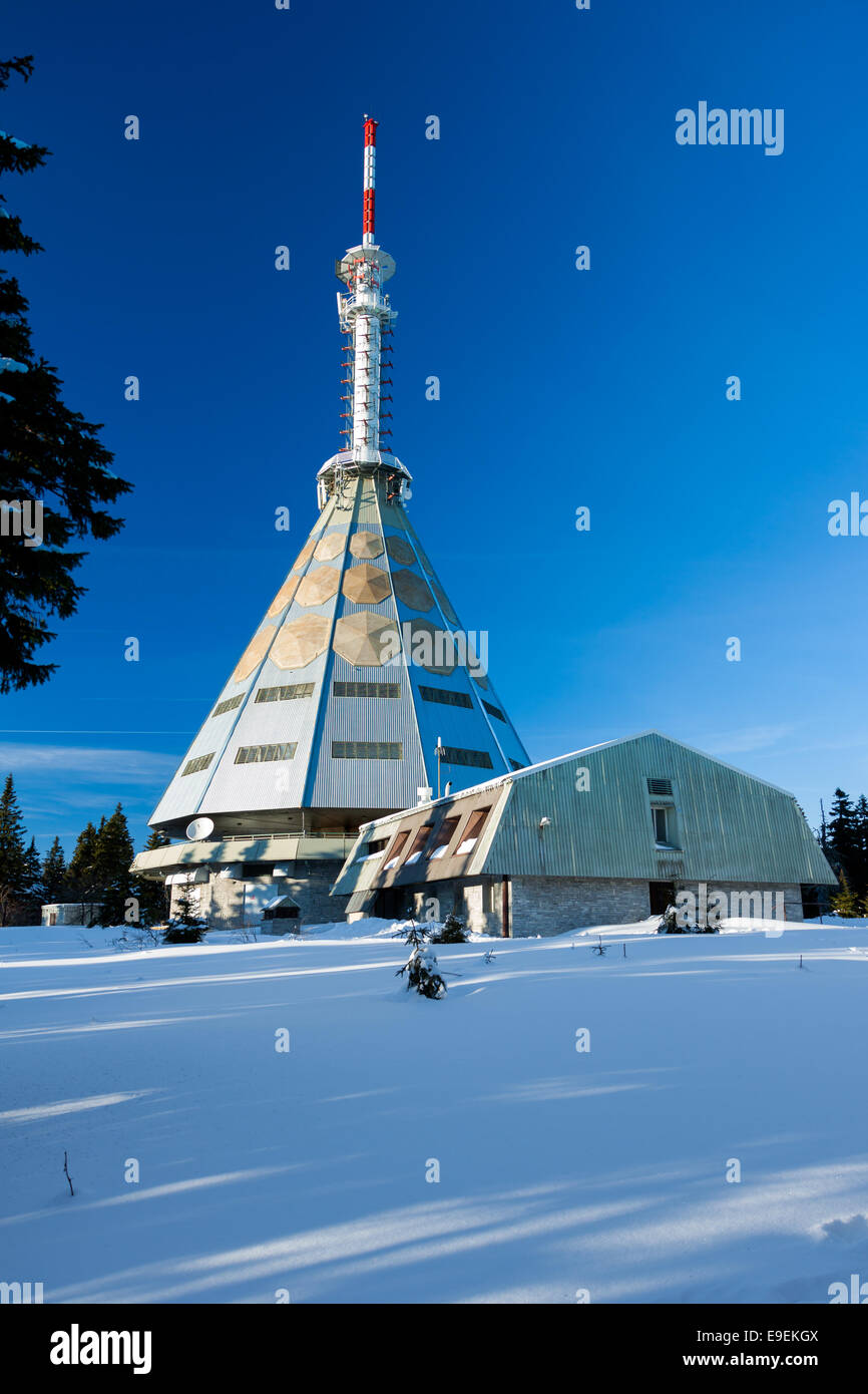 Tschechien - Riesengebirge - Sender auf Cerna hora Stockfoto