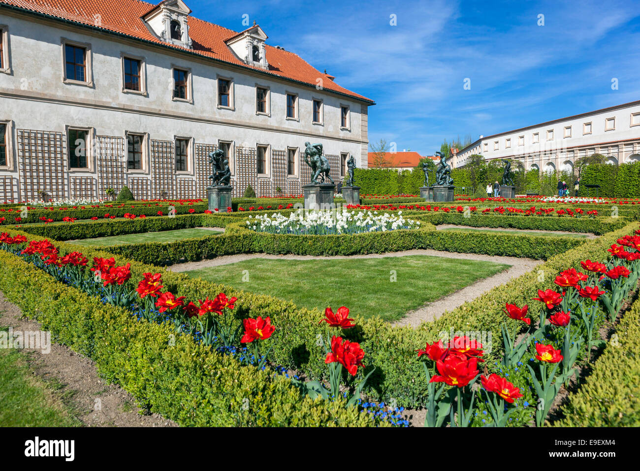 Prager Garten, Wallenstein Schlossgarten ist einer der bedeutendsten Gärten des frühen Barocks. Mala Strana Prag Tschechische Republik Stockfoto