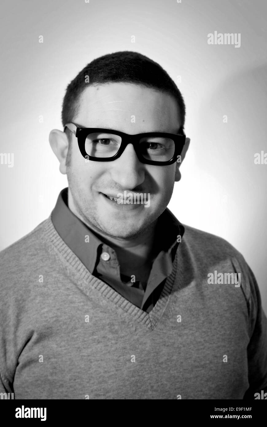 ein altes altmodische Klasse Jahrbuch Stil Vintage Foto Stockfoto