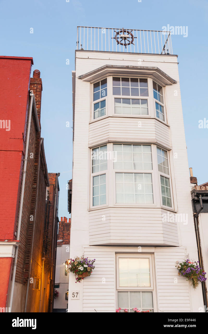 England, Hampshire, Portsmouth, Fassade des historischen Häuser in alten Portsmouth Stockfoto