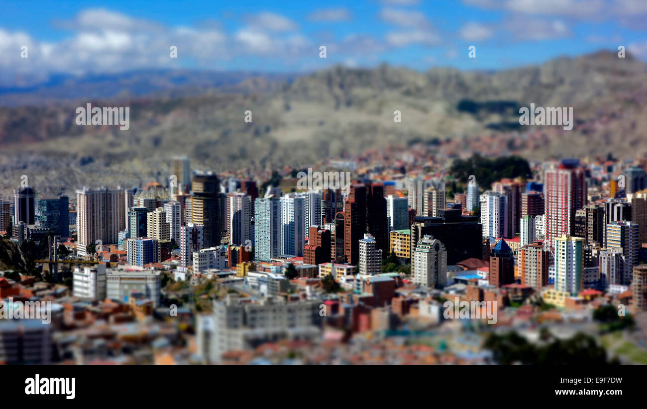 La Paz (Miniatur). Bolivien Stockfoto