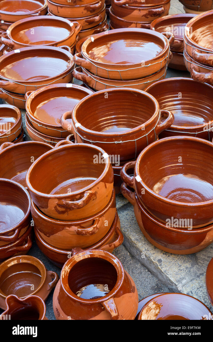 Traditionelle Keramik-Keramik. Kunsthandwerk-Markt. Marratxi. Mallorca. Spanien Stockfoto