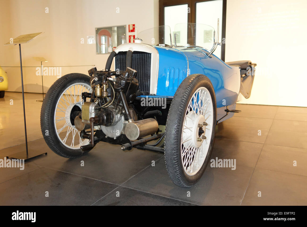 1928 Morgan 3 Wheeler am Auto, Automobil Museum von Málaga, Andalusien, Spanien. Stockfoto