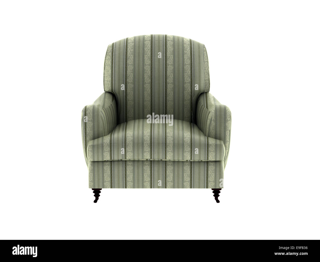 3D Tuch Muster Sofa mit weißen Hintergrund isoliert. Stockfoto