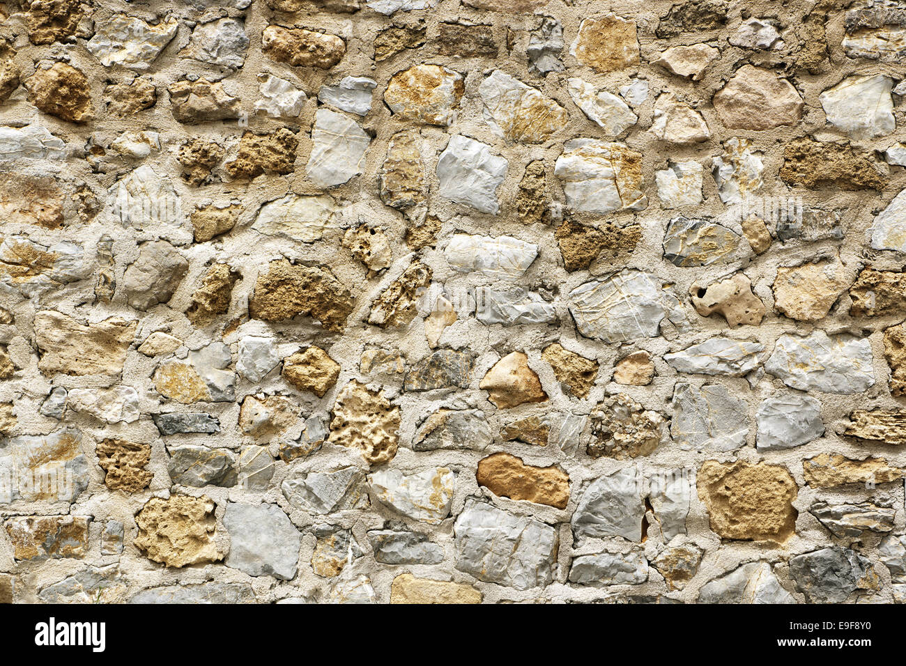 Natursteinmauer Stockfoto