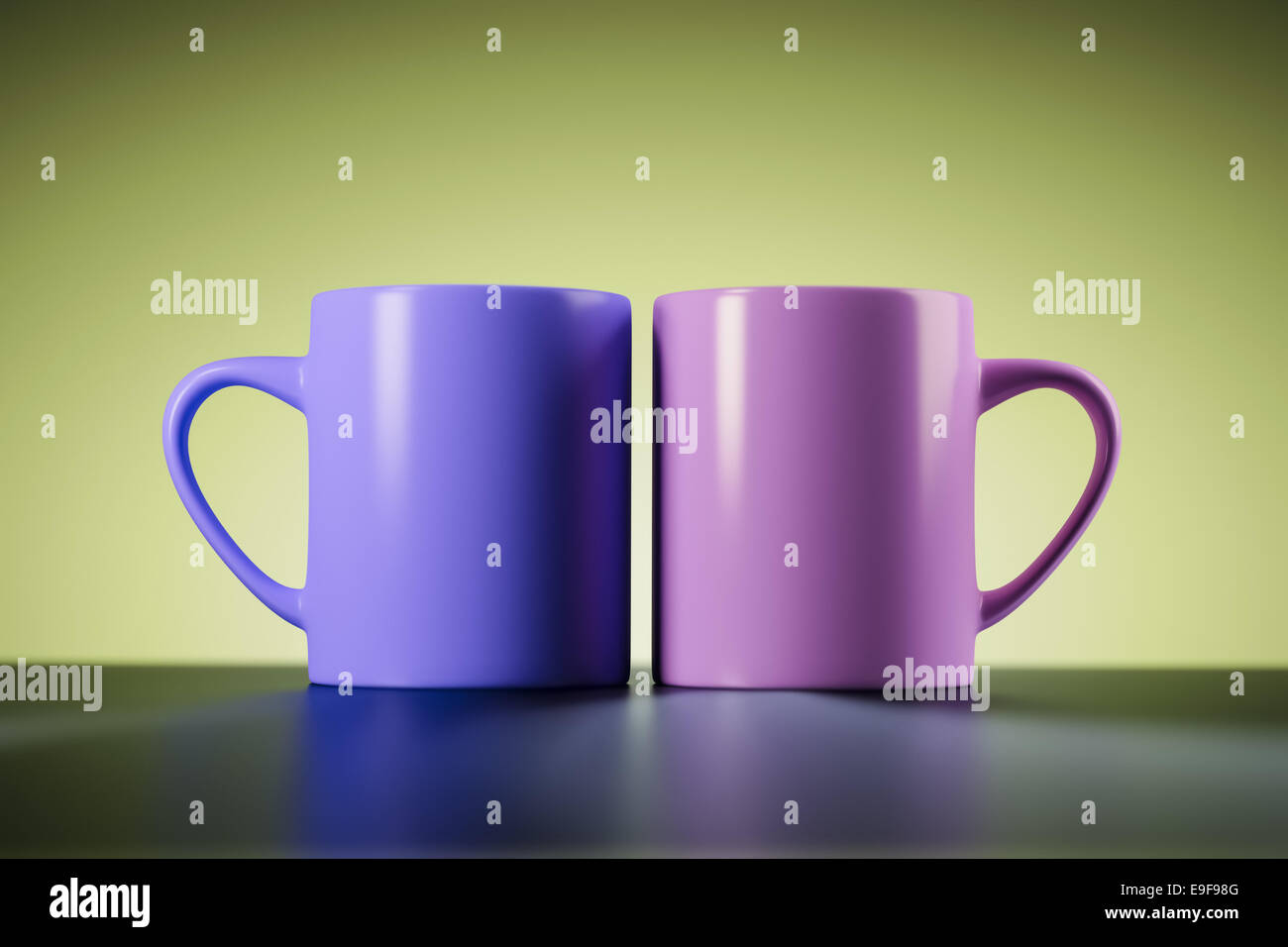 zwei Kaffeetassen Stockfoto