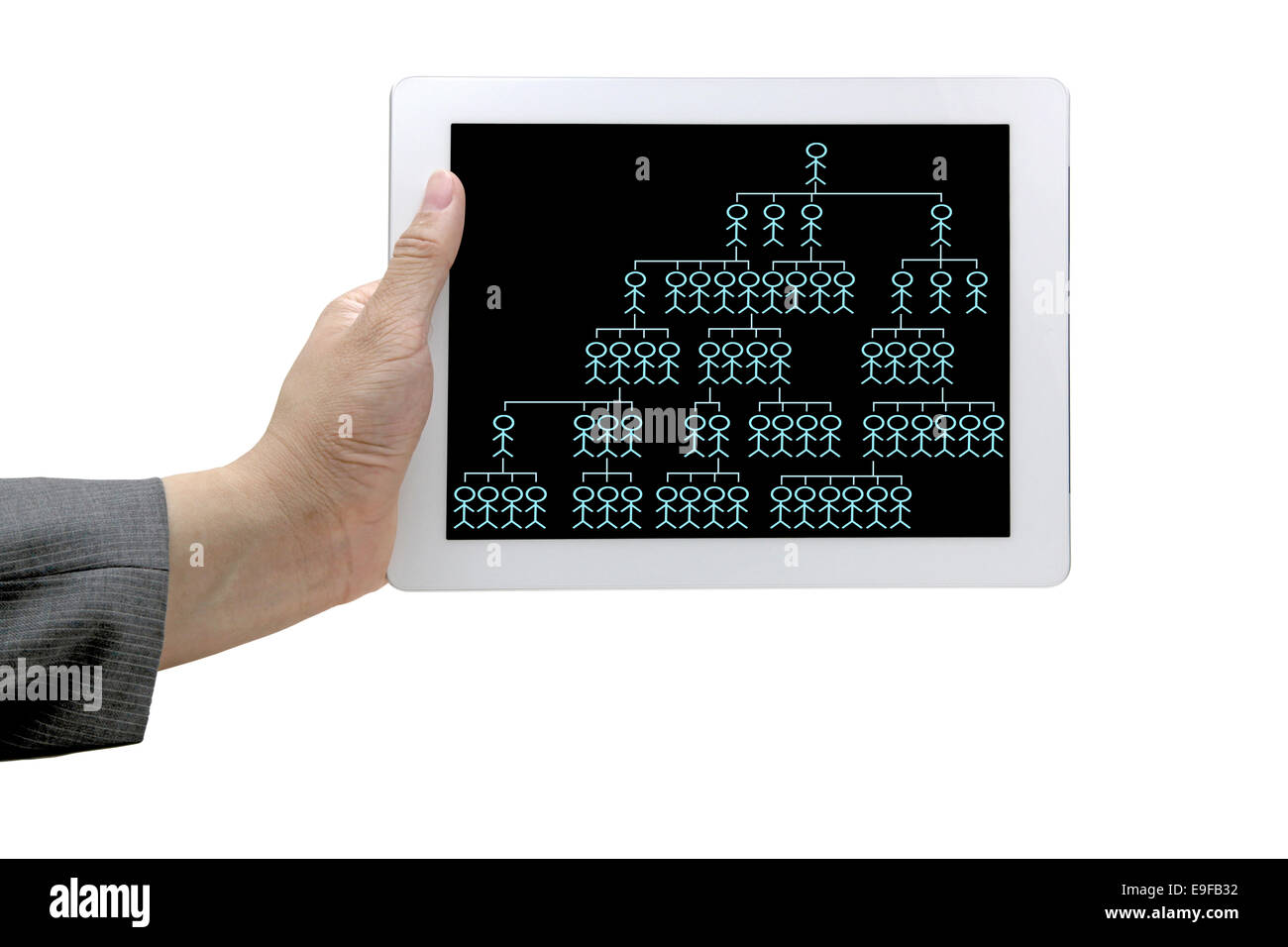 Online-Organisation chart Stockfoto