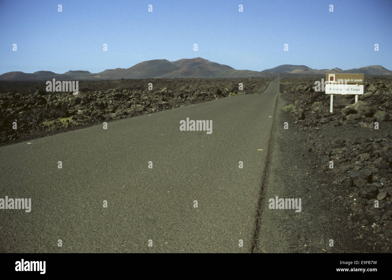 Der National Park Timanfaya auf Lanzarote Stockfoto