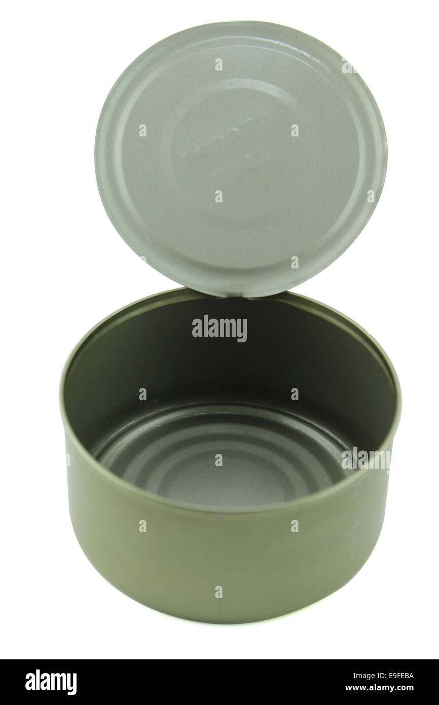 Leere Dose Thunfisch Stockfoto