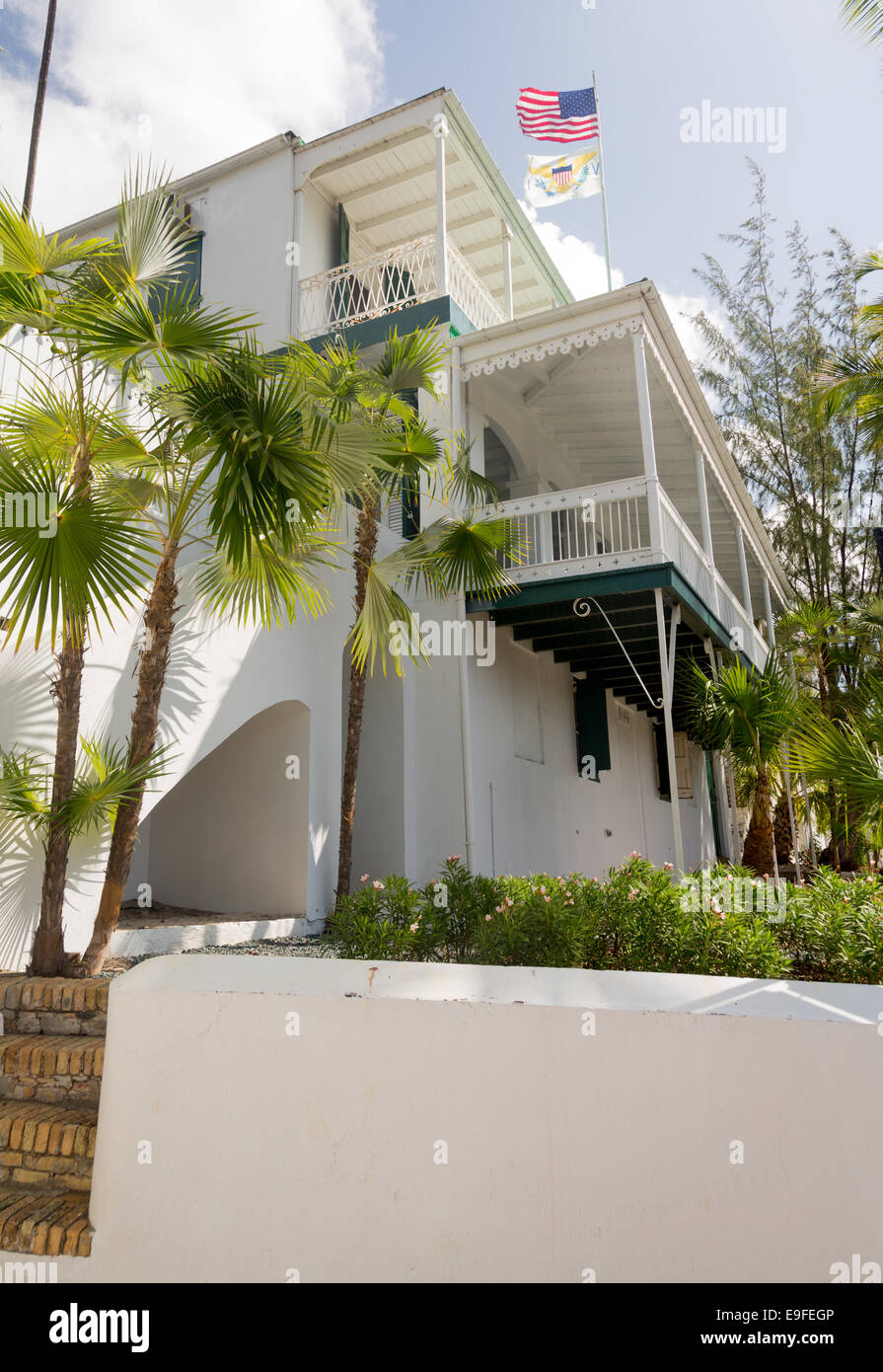 Altes Haus in Charlotte Amalie, St. Thomas Stockfoto