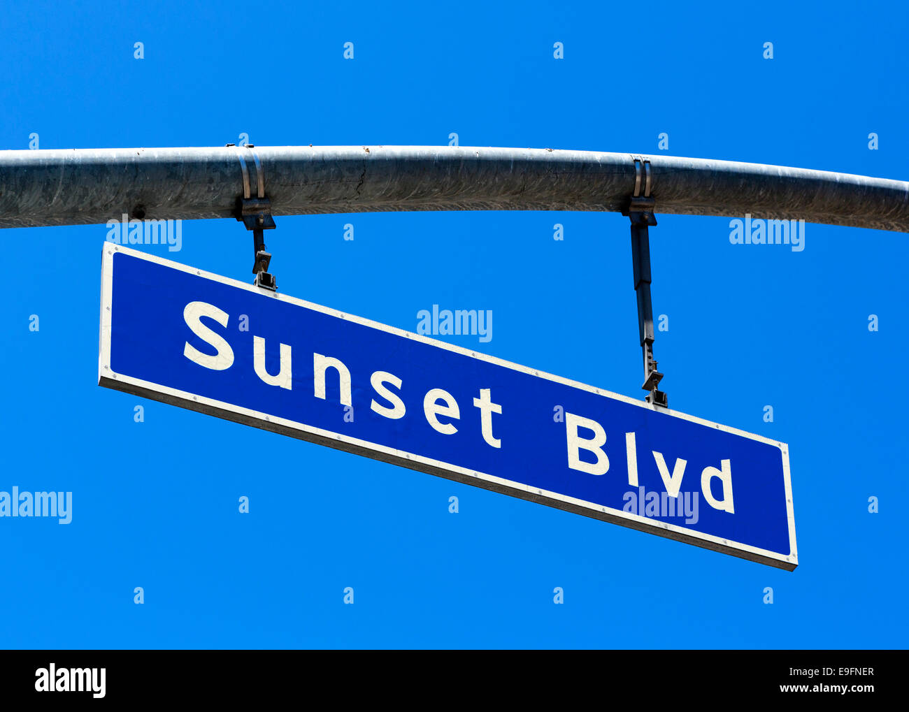 Sunset Boulevard-Straßenschild, West Hollywood, Los Angeles, Kalifornien, USA Stockfoto