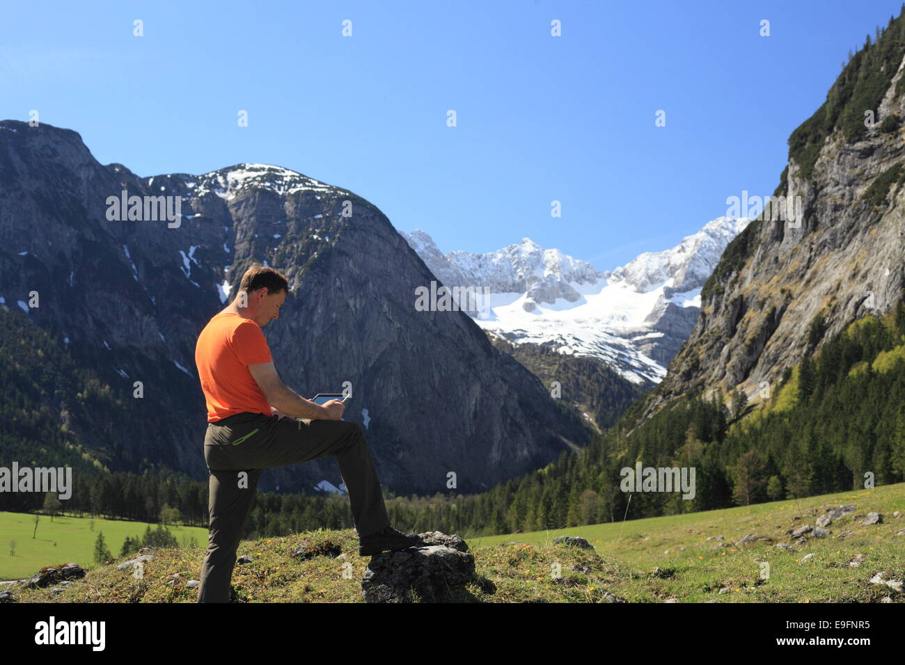 Technologie in der Natur Stockfoto