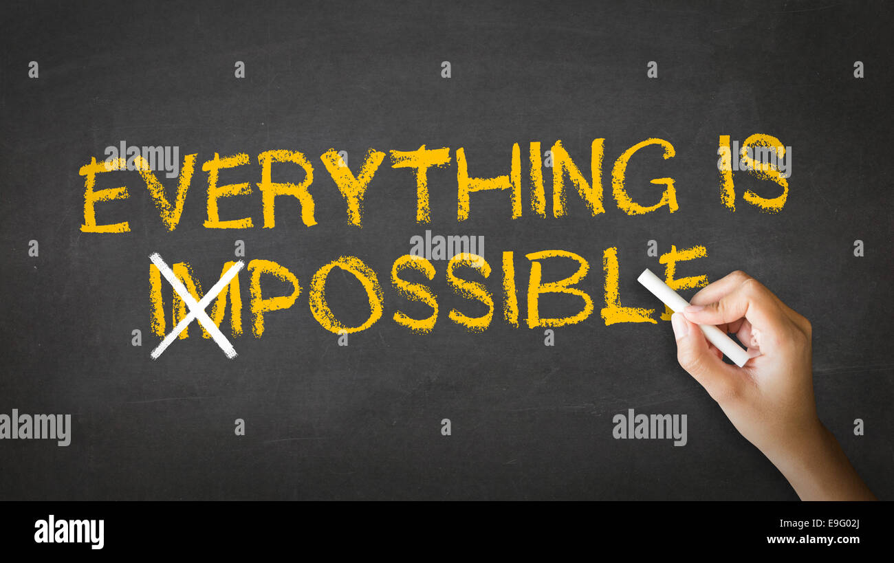 Alles ist möglich Kreidezeichnung Stockfoto