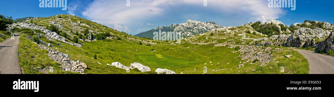 Velebit Wildnis Panorama Bergblick Stockfoto