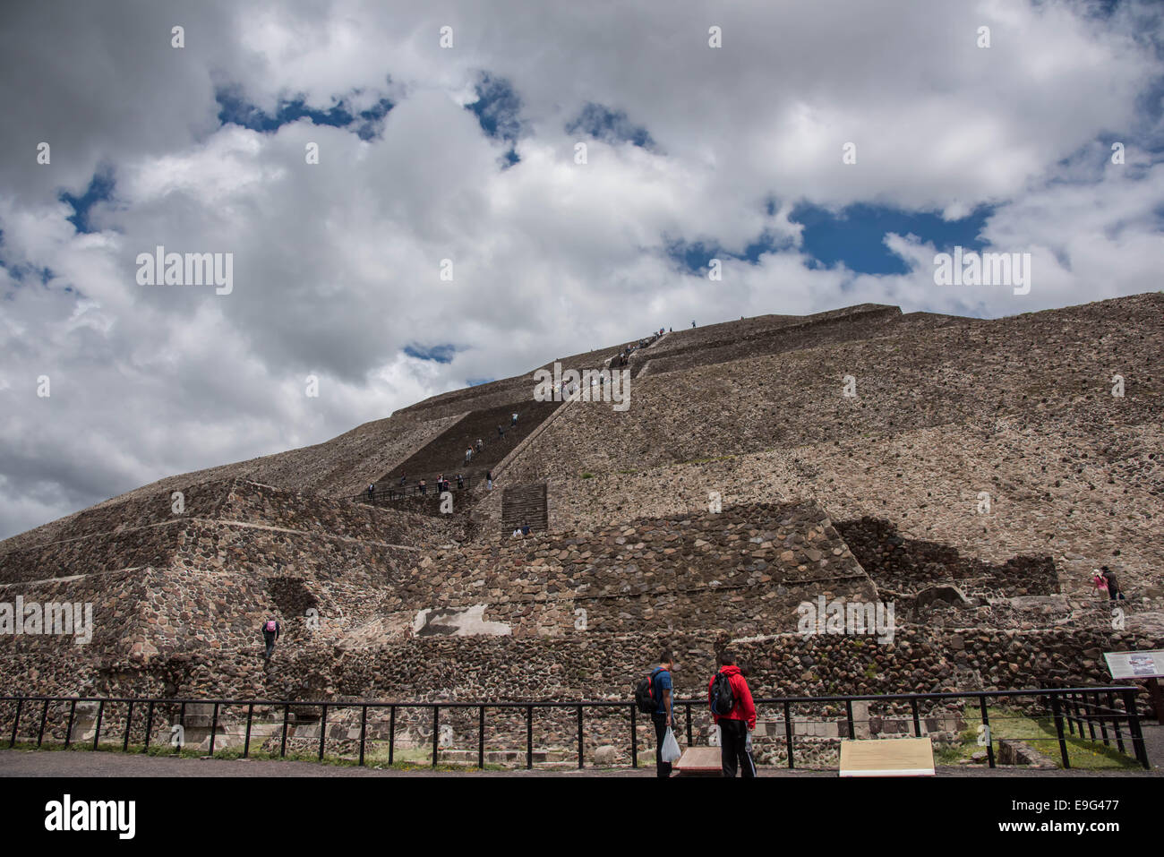 Pyramide der Sonne, Teotihuacan, Mexiko Stockfoto